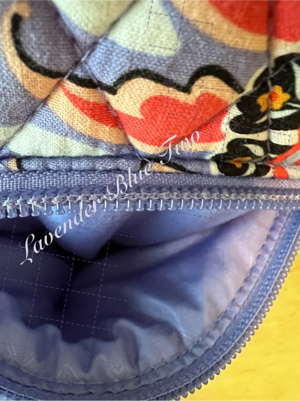 VERA BRADLEY Mural Garden Essentials Lighten Up Sling Lavender Purple Orange Flo - Picture 5 of 14